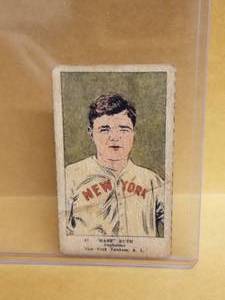 lot 37 image: Babe Ruth baseball card - Authenticity Unknown