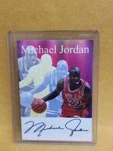 lot 226 image: Michael Jordan autograph series basketball card