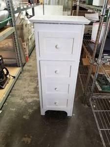 lot 284 image: White storage cabinet