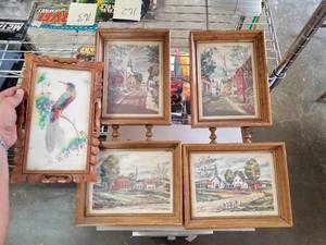 lot 293 image: Household Decorations - framed artwork