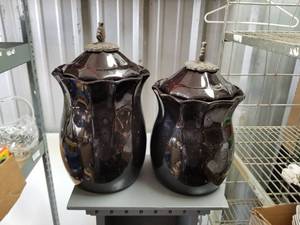 lot 318 image: Decorative canisters