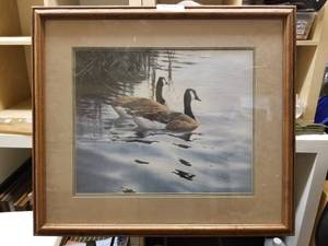 lot 283 image: Framed Geese Print