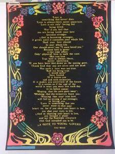 lot 128 image: THE NOTE SIGNED THE MOON BLACK LIGHT POSTER 20 x 28