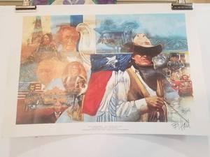 lot 129 image: Texas Retrospect - Print by Bill Hall