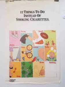 lot 130 image: 12 Things to do instead of Smoking cigarettes health poster