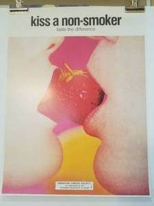 lot 132 image: Kiss a Non-Smoker poster