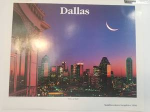 lot 133 image: Dallas at Dusk print
