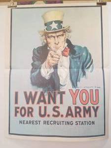 lot 134 image: I Want you for U.S. Army poster