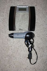 lot 12 image: Conair Hair Dryer and Weight Watchers Scale