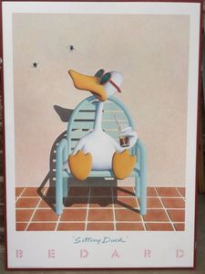 lot 3 image: Vintage Sitting Duck  Art Poster by Michael Bedard