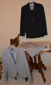 lot 30 image: Womens Tahari Suit (Jacket and Skirt Size 10), AND Ellen Tracy Suit (Jacket and Pant Size 8)
