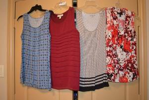 lot 57 image: Womens Sleeveless Tops Size M, Includes Apt.9, Dana Buchman, and Croft&Barrow Brands