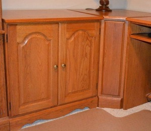 lot 71 image: Printer Cabinet and Corner Unit (Printer Cabinet - 29W x 23D x 30T  and Corner Cabinet - 27 x 27 x 30T), Matches Lot 92