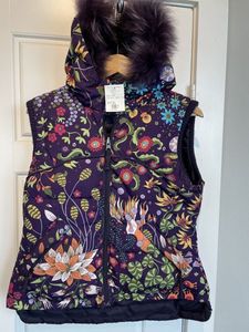 lot 87 image: Miss Sixty Quilted Purple Down Hooded Puffer Jacket