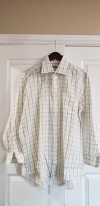 lot 88 image: Burberry London Made Exclusively For Nieman Marcus Check White Check Dress Shirt Size 16 Regular