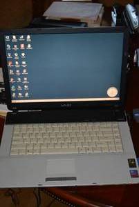 lot 104 image: Vaio Laptop Windows 7 Home Premium 32-Bit SP1 256GB-HD 2.0GB