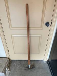 lot 115 image: Craftsman Two Prong Weeding Hoe with Wood Handle