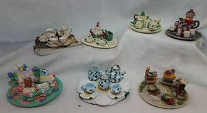 lot 611 image: Miniature Resin Tea Sets