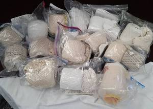 lot 617 image: Crochet thread and projects