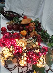 lot 630 image: Fruit and lighted grapes