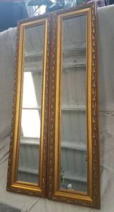lot 636 image: 2 framed wall mirrors