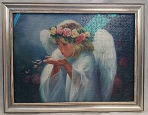 lot 641 image: Framed Angel Puzzle