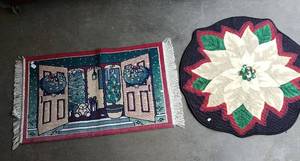 lot 686 image: 2 Christmas theme Rugs