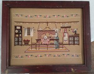 lot 706 image: Framed Counted Cross Stitch picture