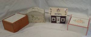 lot 764 image: Wooden Recipe Boxes