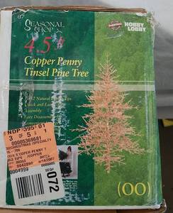 lot 784 image: Copper Penny Tinsel Christmas Tree