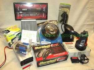 lot 7 image: Assorted Automotive parts including Duralast brake pads for Ford F250 and more as shown
