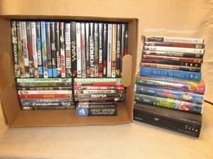 lot 14 image: Assorted Blu-ray, DVD, VHS movies and VCR