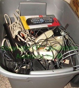 lot 22 image: Assorted electronics, cables and more as shown