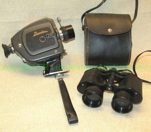 lot 37 image: Vintage Beaulieu 8mm camera, and Jason model 183 binoculars