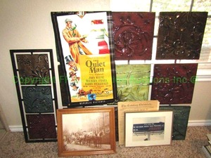 lot 70 image: John Wayne Quiet Man movie poster and home decor as shown