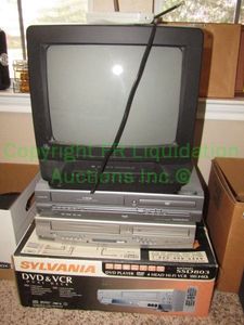 lot 78 image: Sylvania DVDVCR players and GE TV
