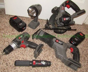 lot 128 image: Portable Cable cordless tools as shown