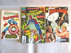 lot 144 image: Whitman Flash Gordon comic and, Marvel comics, including Spider man, Captain America