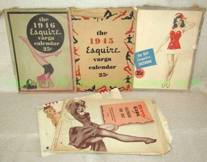 lot 241 image: 1940s Esquire Varga girls calenders