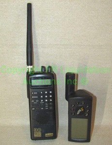 lot 227 image: Uniden Bearcat 30 channel 10 band radio scanner and Garmin GPS