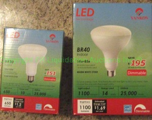 lot 247 image: Indoor LED flood lamp bulbs