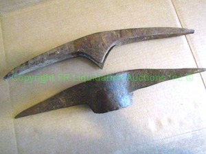lot 257 image: Antique miners pick axe heads