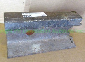 lot 135 image: Solid steel Rail Road track used as anvil