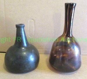 lot 196 image: Antique hand blown bottles