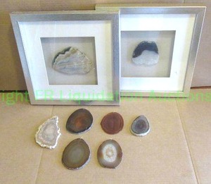 lot 199 image: Framed and loose geode stone slices