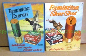 lot 260 image: Remington ammunition promotional tin signs