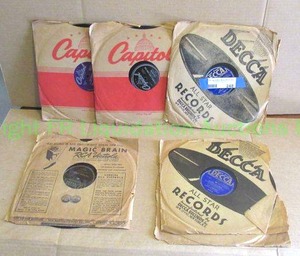 lot 248 image: Early century Decca, and Capitol Victrola records