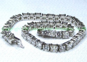 lot 306 image: .925 silver and cubic zirconia bracelet