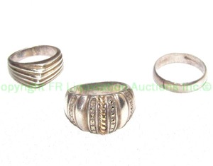 lot 235 image: Sterling silver rings