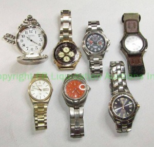 lot 49 image: Arenix pocket watch and Mens wrist watches including Casio, Armitron, Seiko, Geneva, Citizen
